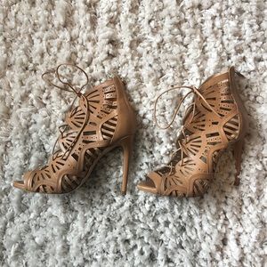 Zara leather cut out high heels